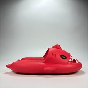 Cloud Shark Slides Red Casual Comfortable Slip On Sandals Womens Sz US 8.5 EU 39